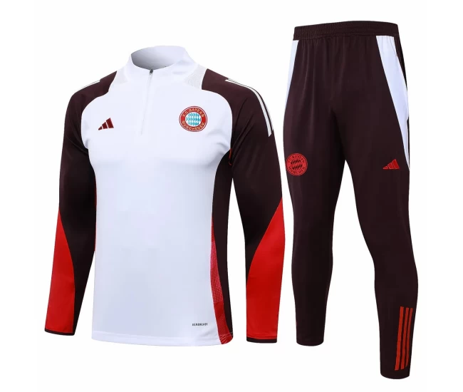 Bayern Munich White Training Technical Football Tracksuit 2024-25