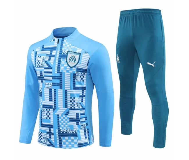 Olympique Marseille Blue Training Technical Football Tracksuit 2024-25