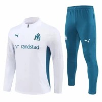 Olympique Marseille White Training Technical Football Tracksuit 2024-25