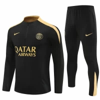 PSG Black Training Technical Football Tracksuit 2024-25