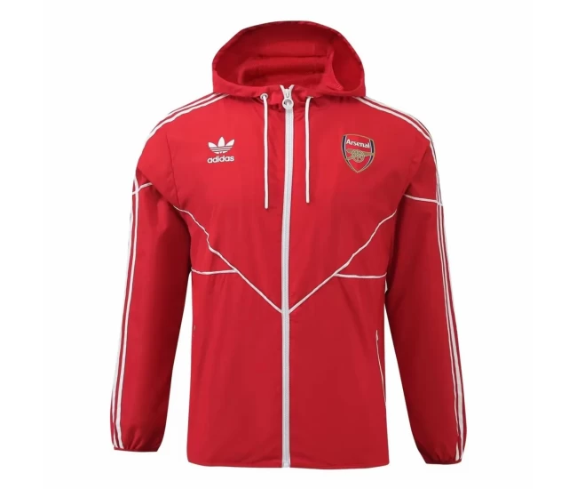 Arsenal Mens Red Windbreaker Football Jacket 2024-25