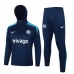 Chelsea Navy Training Hooded Technical Football Tracksuit 2024-25