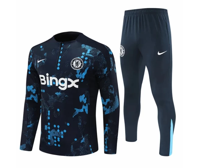 Chelsea Navy Training Technical Football Tracksuit 2024-25