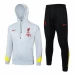 Liverpool FC White Training Hooded Presentation Football Tracksuit 2024-25