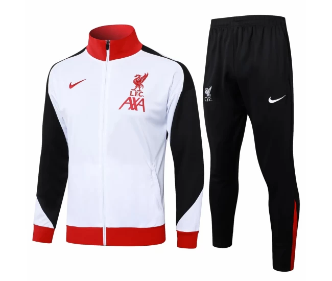 Liverpool FC White Training Presentation Football Tracksuit 2024-25