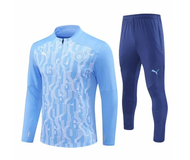 Manchester City FC Blue Training Technical Football Tracksuit 2024-25