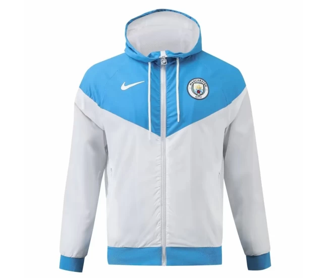 Manchester City Mens Hooded Football Jacket 2024-25