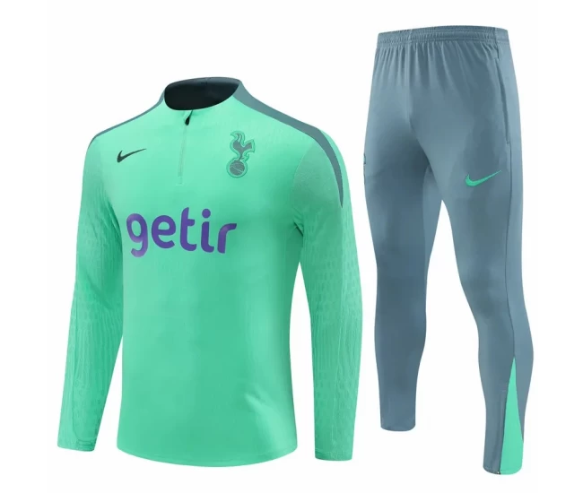 Tottenham Hotspur Green Training Technical Football Tracksuit 2024-25