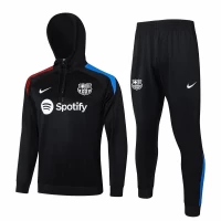 FC Barcelona Black Hooded Technical Football Tracksuit 2024-25