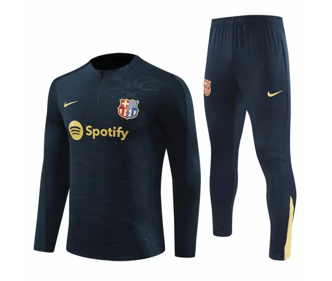 FC Barcelona Navy Training Technical Football Tracksuit 2024-25