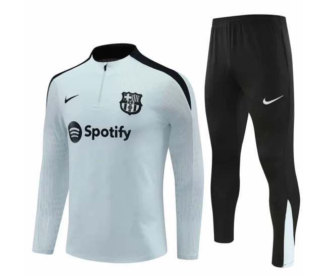 FC Barcelona White Training Technical Football Tracksuit 2024-25