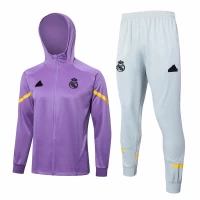 Real Madrid Purple Hooded Presentation Football Tracksuit 2024-25