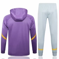 Real Madrid Purple Hooded Presentation Football Tracksuit 2024-25