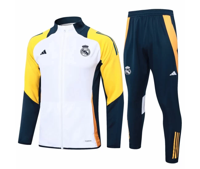 Real Madrid White Training Presentation Football Tracksuit 2024-25