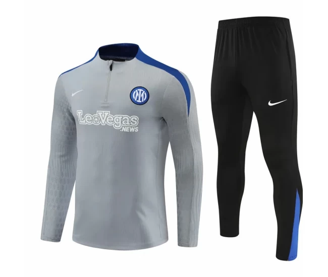 Inter Milan Grey Training Technical Football Tracksuit 2024-25