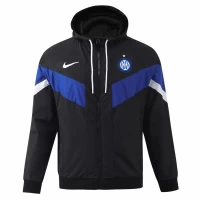 Inter Milan Mens Hooded Windrunner Football Jacket 2024-25