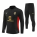 AC Milan Black Training Technical Football Tracksuit 2024-25