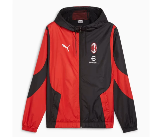 AC Milan Mens Pre-Match Football Jacket 2024-25