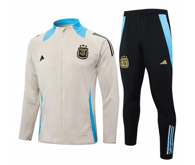 Argentina Beige Training Presentation Football Tracksuit 2024-25