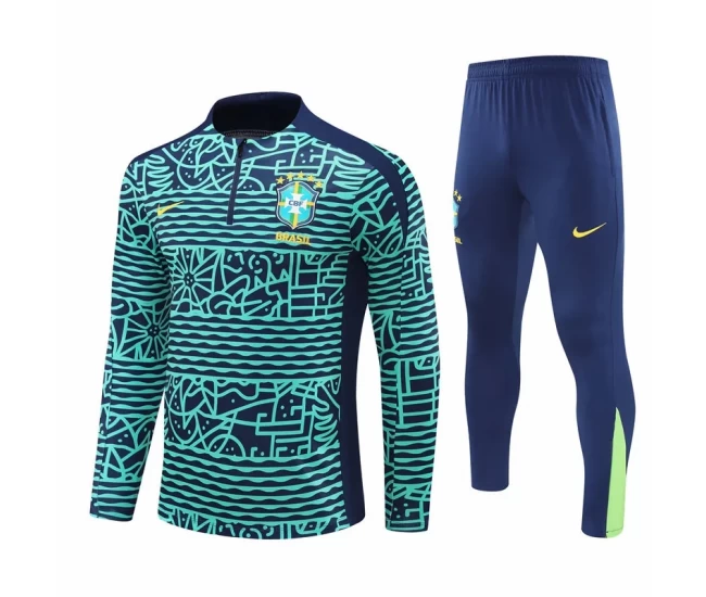 Brazil National Team Blue Training Technical Football Tracksuit 2024-25