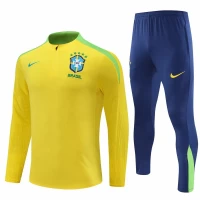 Brazil National Team Yellow Training Technical Football Tracksuit 2024-25