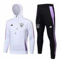 Germany White Training Hooded Technical Football Tracksuit 2024-25