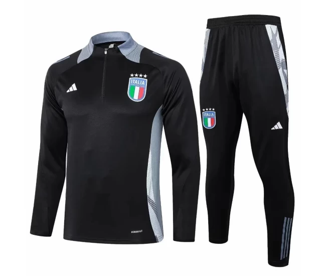 Italy Black Training Technical Football Tracksuit 2024-25