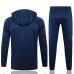 Italy Navy Training Hooded Technical Football Tracksuit 2024-25