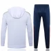 Italy White Training Hooded Technical Football Tracksuit 2024-25